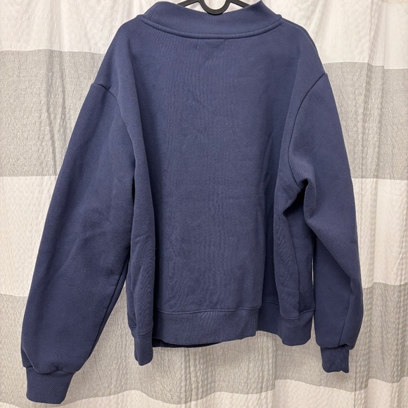 Parke mockneck - blue, embossed L/XL - NWOT - Picture 2 of 6